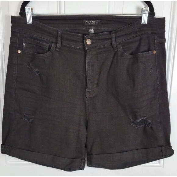 Judy Blue Plus Size Black Denim Shorts Size 3XL - Picture 1 of 9